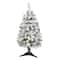 3ft. Pre-Lit Flocked Rock Springs Spruce Artificial Christmas Tree, Clear LED Lights